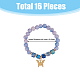 4 Sets 4 Style Glass Beaded Stretch Bracelets Set(BJEW-FI0001-71)-2