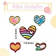 5Pcs 5 Style Heart Alloy Enamel Brooches(JEWB-SZ0001-24)-1