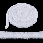 1Pc Artificial Wool Costume Accessories, Imitation Rabbit Fur, White, 45~50x5mm, 5m/pc(AJEW-PH0007-43A)
