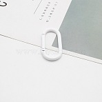 Alloy Spring Gate Rings, Oval, White, 50x25mm(FIND-H002-82G)