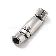 304 Stainless Steel Bayonet Clasps, Round Hole, Stainless Steel Color, 40mm(STAS-V008-31P)