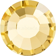 Preciosa&reg Crystal Hotfix Flatback Stones, Czech Crystal, Round(438 11 612 Chaton Rose VIVA 12 &reg), 10020 Light Topaz, SS8(2.3~2.5mm)(Y-PRC-HSS8-10020)