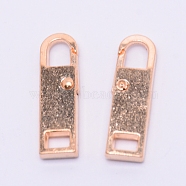 Zinc Alloy Replacement pull-tab Accessories, for Luggage Suitcase Backpack Jacket Bags Coat, Golden, 30x9x4mm, Hole: 3X5mm and 5x6.5mm(PALLOY-WH0081-24C)