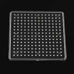 Square ABC Plastic Pegboards used for 5x5mm DIY Fuse Beads, Clear, 79x79x5mm(X-DIY-Q009-10)