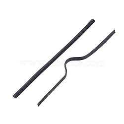 PE Nose Bridge Wire for Mouth Cover, with Galvanized Iron Wire Single Core Inside, DIY Disposable Mouth Cover Material, Black, 10cm(3.93 inch) , 4mm wide(AJEW-E034-59A-02)