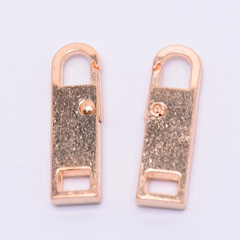 Zinc Alloy Replacement pull-tab Accessories, for Luggage Suitcase Backpack Jacket Bags Coat, Golden, 30x9x4mm, Hole: 3X5mm and 5x6.5mm