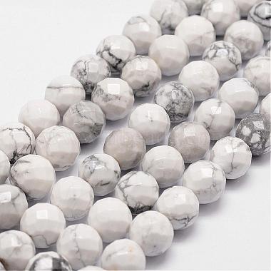 8mm WhiteSmoke Round Howlite Beads