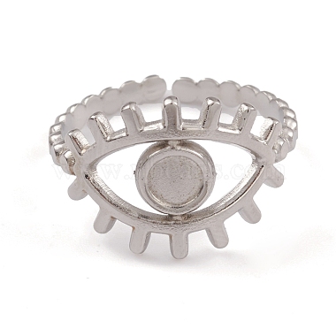 304 Stainless Steel Eye Open Cuff Rings for Women(RJEW-G285-76P)-2
