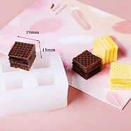 Biscuits DIY Food Grade Silicone Fondant Molds, for Chocolate Candy Making, Cube, 60x50mm, Inner Diameter: 19X15mm(PW-WG11085-08)