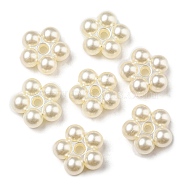 ABS Imitation Pearl Beads, Flower, 15x15x6mm, Hole: 2mm(OACR-K001-29)