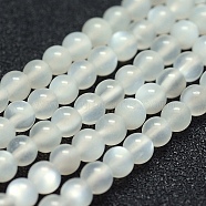 Natural Rainbow Moonstone Beads Strands, Grade AA, Round, 6mm, Hole: 1mm, about 67pcs/strand, 15.7 inch(40cm)(G-P342-02A-6mm-AA)