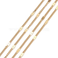 3.28 Feet Ion Plating(IP) 304 Stainless Steel Figaro Chains, Soldered, Golden, Link: 2~5.2x1.4x0.9mm(X-CHS-N002-03G)