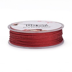 Polyester Metallic Thread, Red, 1mm, about 32.8 yards(30m)/roll(OCOR-G006-02-1.0mm-44)