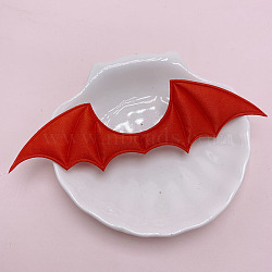 Cloth Evil Wings Ornament Accessories, for DIY Hair Accessories, Halloween Theme Clothes, Red, 40x135mm(WI-PW0002-01B)