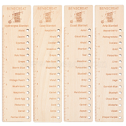 Wood Temperature Blanket Reusable Color Chart, Rectangle, Old Lace, 24x6x0.3cm, Hole: 4.5mm, 4pcs/set(AJEW-WH0007-08)