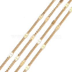 3.28 Feet Ion Plating(IP) 304 Stainless Steel Figaro Chains, Soldered, Golden, Link: 2~5.2x1.4x0.9mm(X-CHS-N002-03G)
