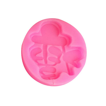 Silicone Molds, Resin Casting Molds, For UV Resin, Epoxy Resin Jewelry Making, Chinese Character Thin, Hot Pink, 56x49x10mm