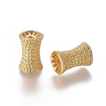 Alloy Beads, Long-Lasting Plated, Column, Golden, 17x11mm, Hole: 2mm