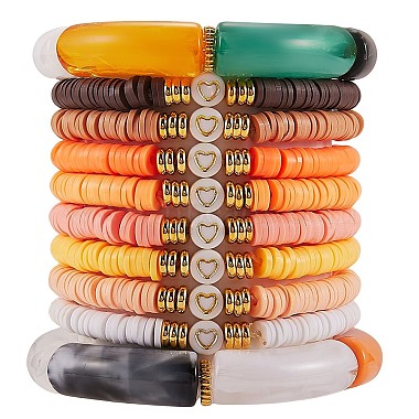 Orange Polymer Clay Bracelets