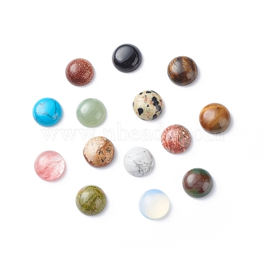 Natural & Synthetic Mixed Gemstone Cabochons(G-H1596-FR-10mm-M)-1