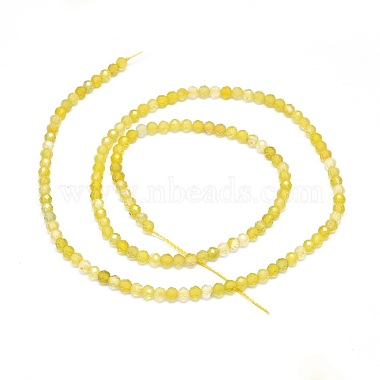 Natural Yellow Agate Beads Strands(G-O180-05C)-2