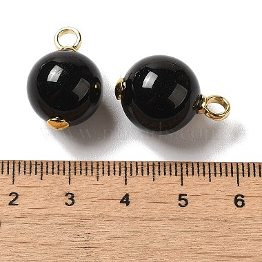 pendentifs en onyx noir naturel (teints et chauffés)(FIND-C046-13A-G)-3