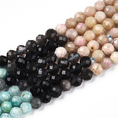 Natural & Synthetic Mixed Gemstone Beads Strands(G-D080-A01-02-03)-4