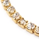 Brass Rhinestone Strass Chain Bracelets(BJEW-JB06002)-2
