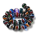 Handmade Lampwork Beads, Round, Mixed Color, 14~14.5x13.5~14.5mm, Hole: 1.8mm(LAMP-K039-40)