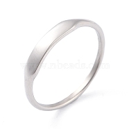 304 Stainless Steel Plain Band Finger Ring for Women, Stainless Steel Color, US Size 8~10(18.1~20.6mm)(RJEW-L103-06-P)