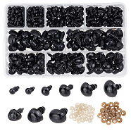 ELITE Plastic Dog Noses Crafts, for DIY Doll Toys Accessories, Black, 16.5mm, Pin: 4.2~5mm, 30set/box(DIY-PH0002-46)