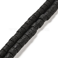 Natural Lava Rock Beads Strands, Column, Dyed, Black, 6~6.5x6~6.5mm, Hole: 1.4mm, about 62pcs/strand, 15.75 inch(40cm)(G-L586-C01-11)