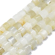Natural White Moonstone Beads Strands, with Seed Beads, Column, 10.5x6~7mm, Hole: 1mm, about 42pcs/strand, 16.14''(41cm)(G-K245-C07-04)