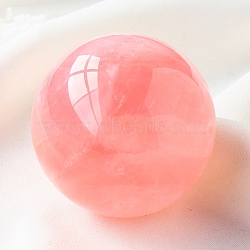 Natural Rose Quartz Crystal Ball, Reiki Energy Stone Display Decorations for Healing, Meditation, Witchcraft, 40mm(PW-WG69077-09)