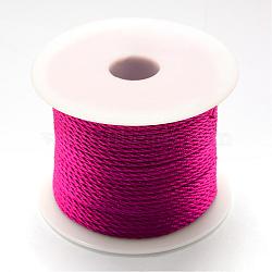 Nylon Thread, Medium Violet Red, 1.0mm, about 49.21 yards(45m)/roll(NWIR-R026-1.0mm-129)