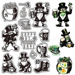 Plastic Stamps, for DIY Scrapbooking, Photo Album Decorative, Cards Making, Stamp Sheets, Gnome, 160x110mm(DIY-WH20018-0349)