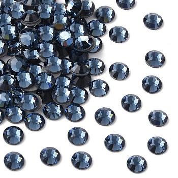 Preciosa&reg Crystal Hotfix Flatback Stones, Czech Crystal, Round(438 11 612 Chaton Rose VIVA 12 &reg), 30150 Denim Blue, SS12(3.3~3.5mm)