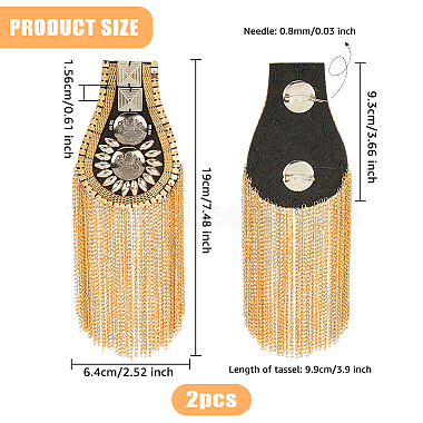 Detachable Iron Tassel Epaulettes(FIND-FH0005-47G)-2