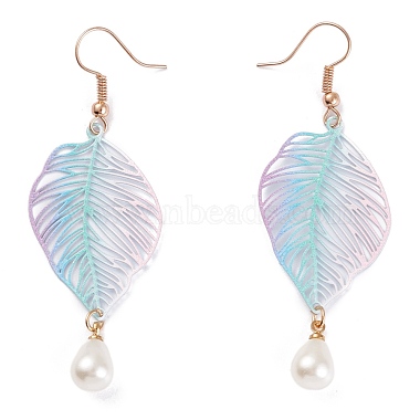 Spray Painted Stainless Steel Dangle Earrings(EJEW-I256-02G)-2
