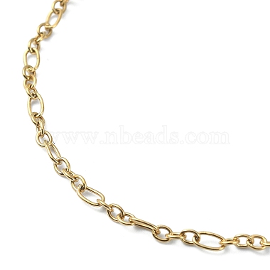 Ion Plating(IP) 316 Surgical Stainless Steel Figaro Chain Bracelets for Women(BJEW-D023-03G)-2