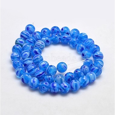 Round Millefiori Glass Beads Strands(X-LK-P002-20)-2