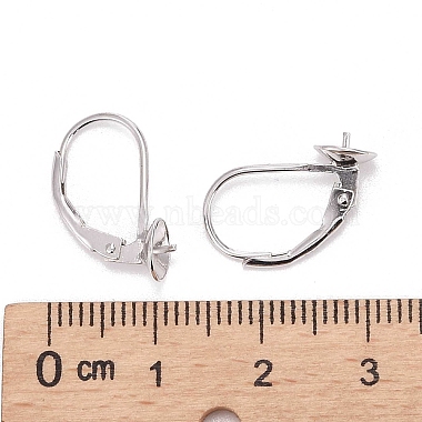 Boucles d'oreilles à levier en argent sterling plaqué rhodium anti-ternissement 925(X-STER-I017-084I-P)-4