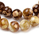 Naturelles feu crépitent agate perles brins(G-Q462-67-8mm)-2