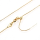 Adjustable Electroplate Brass Venetian Chain Necklaces(X-MAK-L028-02G)-1