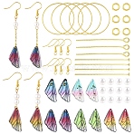 DIY Insects Wing Earring Making Kits, Golden(DIY-YW0016-15)