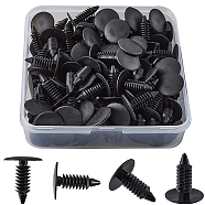 100Pcs Nylon Gauge Rivets, Patio Chair Strapping Fasteners, Lawn Chair Webbing Repair Accessories, for Outdoor Furniture Lounge, Car Roof, Black, 23x18mm(FIND-GF0005-72A)