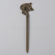 Alloy Dragon Hair Sticks, Vintage Hair Accessories for Woman, Antique Bronze, 133x34x3mm(MRMJ-WH0077-102A-AB)