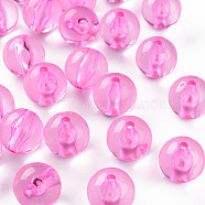 Transparent Acrylic Beads, Round, Pearl Pink, 16x15mm, Hole: 2.8mm, about 220pcs/500g(MACR-S370-A16mm-708)
