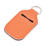 Hand Sanitizer Keychain Holder, for Shampoo Lotion Soap Perfume and Liquids Travel Containers, Dark Orange, 121x61x5mm(DIY-WH0171-04F)
