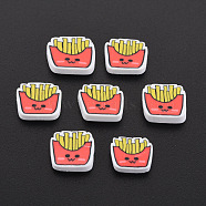 Handmade Polymer Clay Cabochons, Chips, Yellow, 8~9x8.5~10x2mm, about 5000pcs/1000g(CLAY-N006-138)